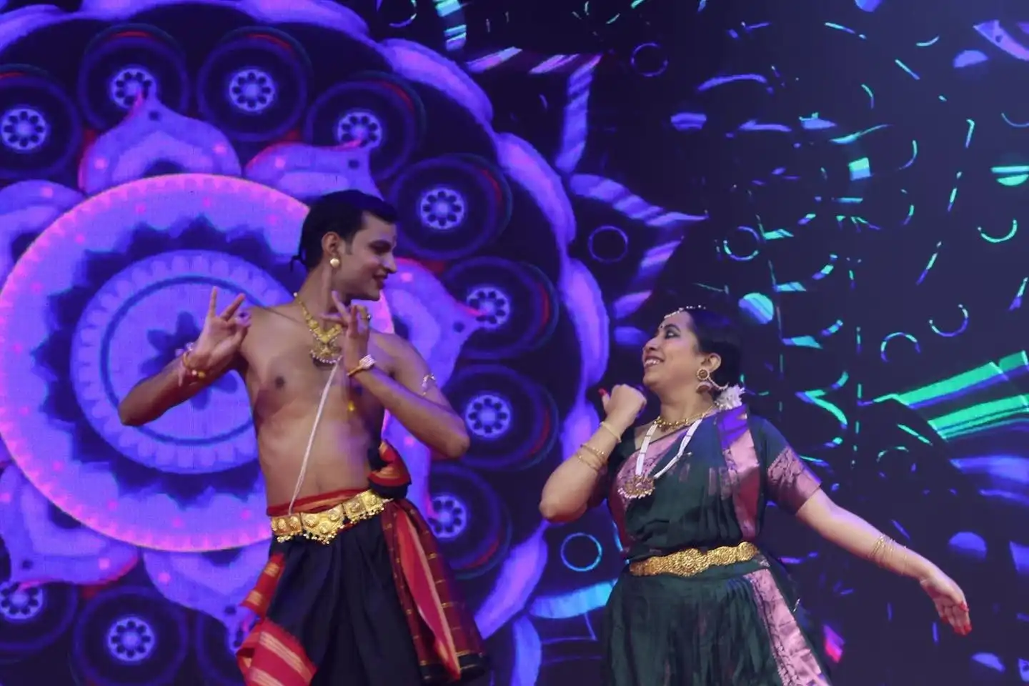 SAP Karnataka Rajyothsava — duo on dramatic LED stage