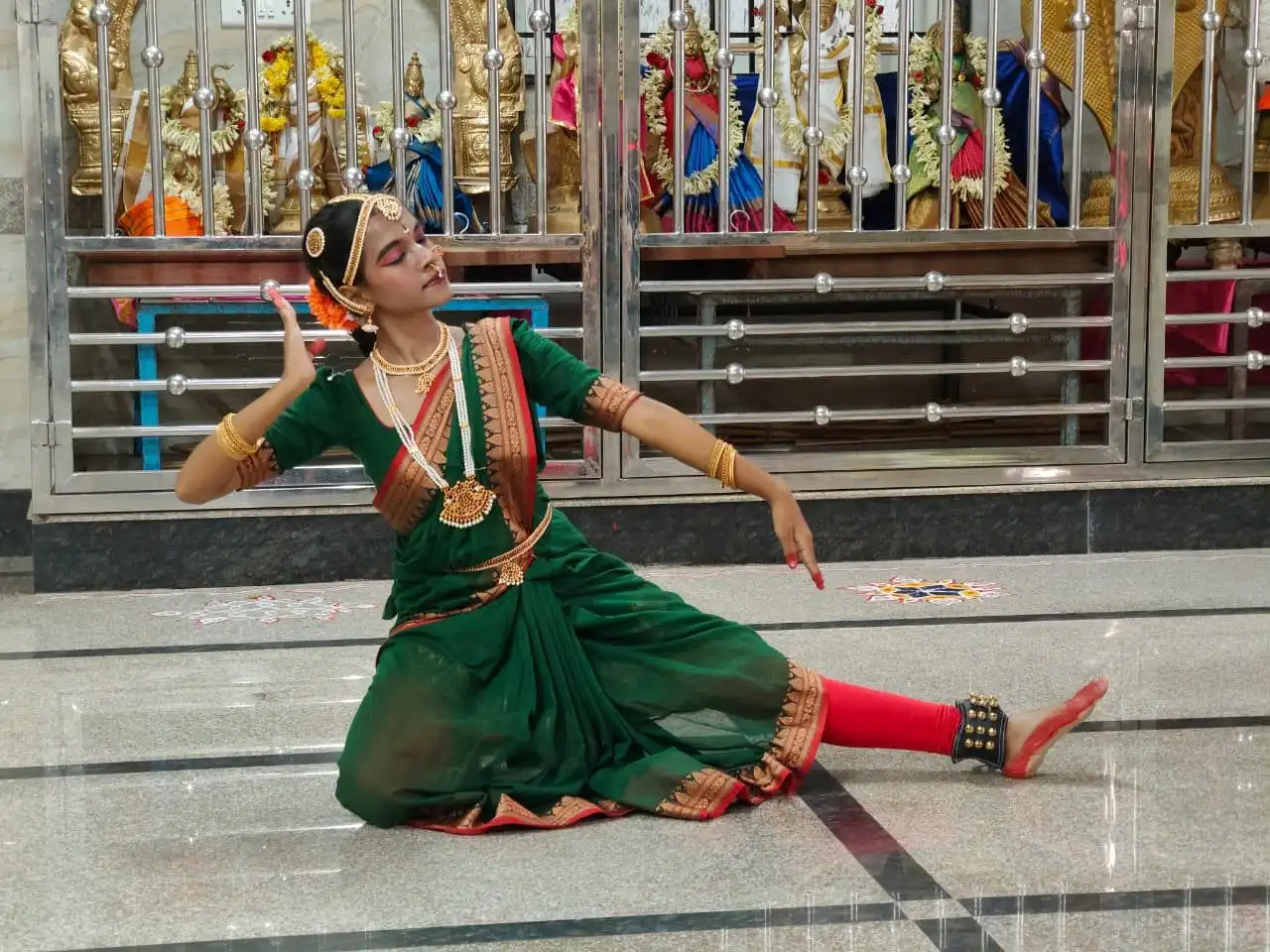 Student performing at Salangai Poojai — Anandha Natyasthala