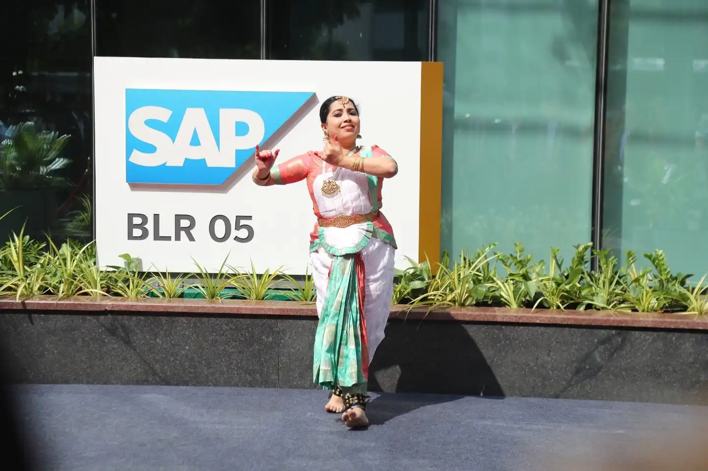 Sumithra Sudhakar performing at SAP Labs India campus